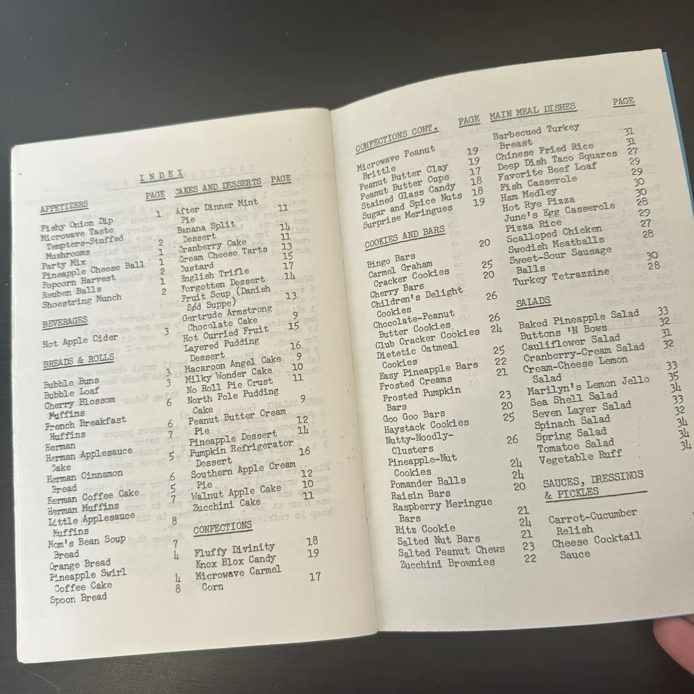 Mary Martha Guild Zion Lutheran Church Cookbook Annual Tasting Tea Nebraska 1980